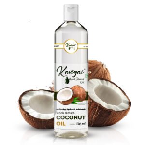 Pure & Natural: Kavigai Coconut oil is crafted from the finest Indian coconuts,Our commitment to purity ensures you receive the purest form of coconut oil, free from artificial flavors and chemicals.
