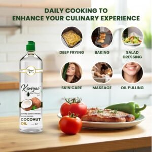 கவிகை தேங்காய் மரச்செக்கு எண்ணெய் ( Coconut oil 1 litre)