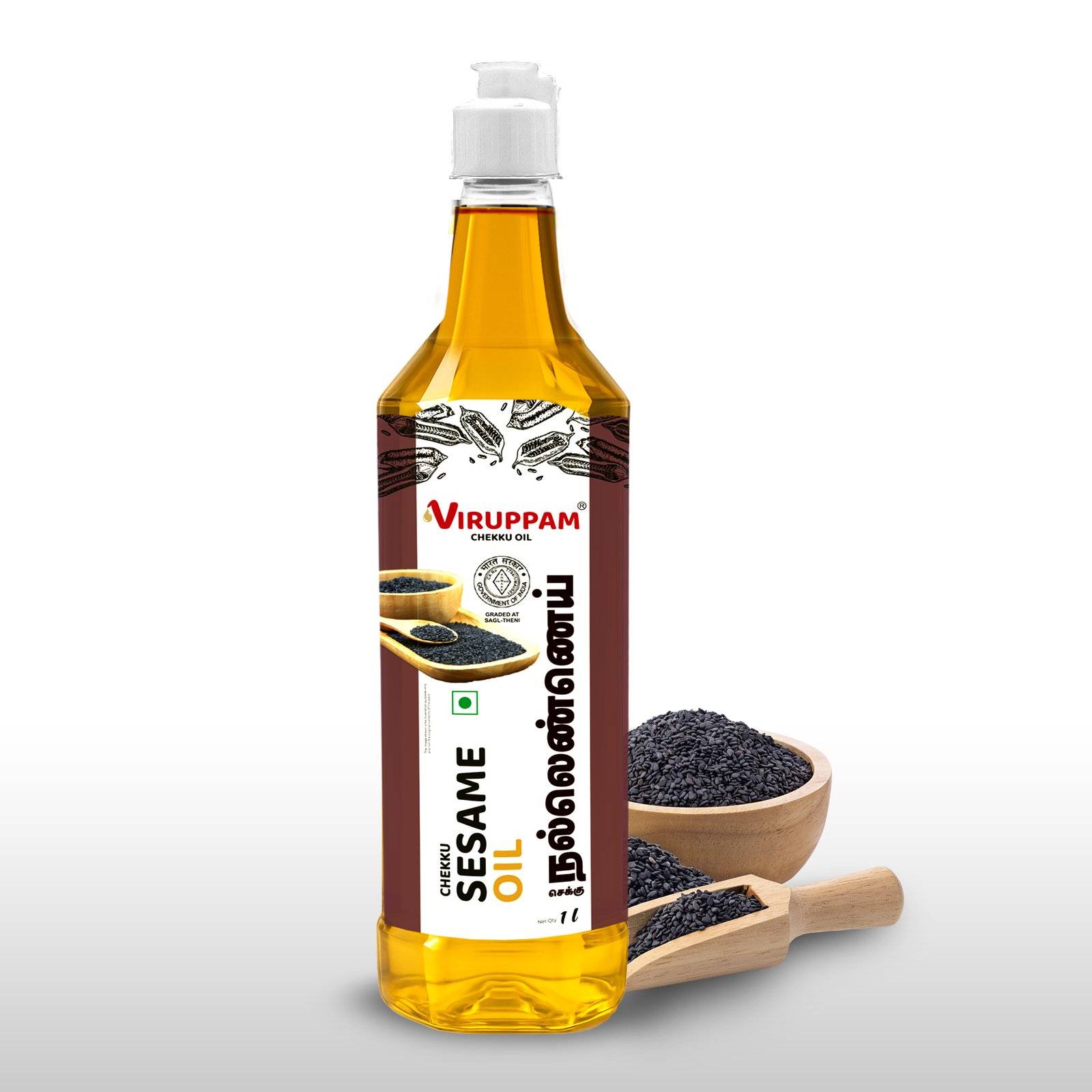 விருப்பம் மரச்செக்கு நல்லெண்ணெய்/எள் எண்ணெய் (Sesame oil-1 Litre)