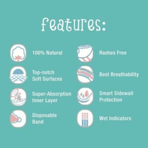 Cute Seal Velcro/Tape Type ( L ) – 46 pcs (9 to 14 Kgs)