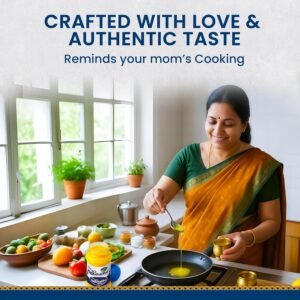 Sri Radha Ghee | Traditional Method | Pure & Natural | Rich Aroma & Flavor | Perfect for Cooking, Pooja & Healthy Sweets | Chemical-Free | Premium Ghee for Babies & Daily Essentials- 1 Litre