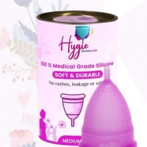 Hygie Menstrual Cup (Medium) – Ideal for moderate flow with all-day comfort. Reusable, soft medical-grade silicone ensures safe and eco-conscious protection.